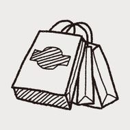shopping bag doodle drawing N13