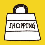 shopping bag doodle drawing N14