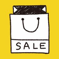 shopping bag doodle drawing N15