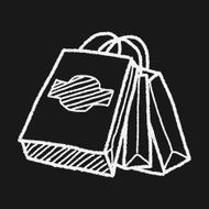 shopping bag doodle drawing N17