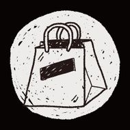 shopping bag doodle drawing N18