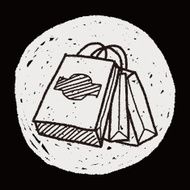 shopping bag doodle drawing N19