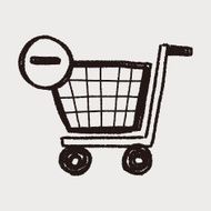 shopping cart doodle drawing N13