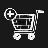 shopping cart doodle drawing N16