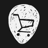 shopping cart doodle drawing N18