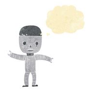 cartoon robot with thought bubble N14