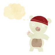 cute cartoon polar bear with thought bubble N3