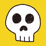 skull doodle drawing N4
