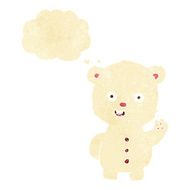 cute cartoon polar bear with thought bubble N4