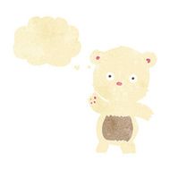 cute cartoon polar bear with thought bubble N5