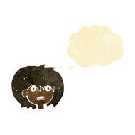 cartoon shocked expression with thought bubble N2