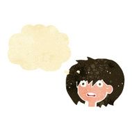 cartoon shocked expression with thought bubble N4