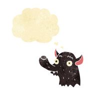 cartoon happy wolf with thought bubble N3