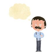cartoon man with mustache thought bubble N16