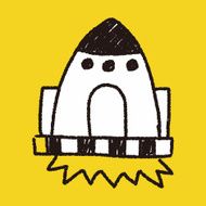 spaceship doodle drawing N4