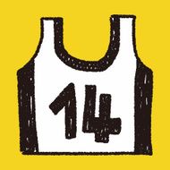 Sports vest doodle drawing N4