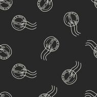 stamp doodle seamless pattern background
