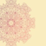 Circle lace hand-drawn abstract background Ornament card Ornamental round pattern N2