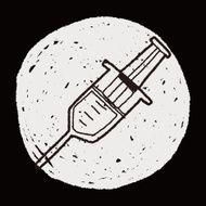 Syringes doodle drawing N8