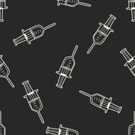 Syringes doodle drawing seamless pattern background