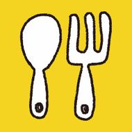 tableware doodle drawing N4
