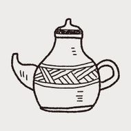 tea pot doodle drawing N13