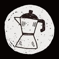 tea pot doodle drawing N15