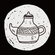 tea pot doodle drawing N16