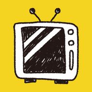 television doodle drawing N7