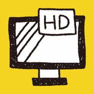 television doodle drawing N8