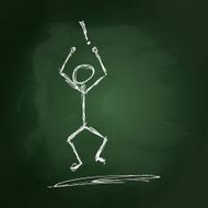 Stick man with an exclamation mark N2