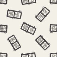 time doodle seamless pattern background N7