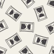 time doodle seamless pattern background N8