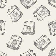 time doodle seamless pattern background N9