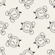 time doodle seamless pattern background N11