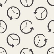 time doodle seamless pattern background N15