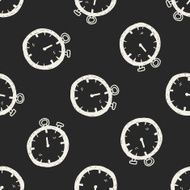 time doodle seamless pattern background N20
