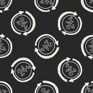 time doodle seamless pattern background N25