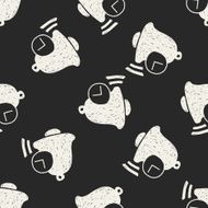 time doodle seamless pattern background N29