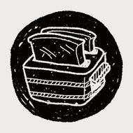 toast doodle drawing N14