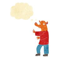 cartoon fox with thought bubble N3
