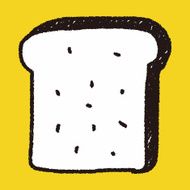 toast doodle drawing N19