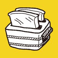 toast doodle drawing N22