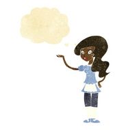 cartoon waitress with thought bubble N5
