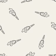 torch doodle seamless pattern background