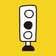 Traffic lights doodle drawing N4