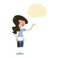 cartoon waitress with thought bubble N6