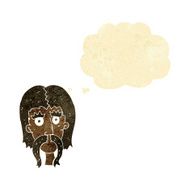 cartoon man with long mustache thought bubble