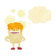 cartoon happy tooth with thought bubble N4