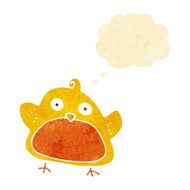 cartoon bird with thought bubble N38